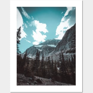 Mountain Snowy Peak at Jasper National Park V3 Posters and Art